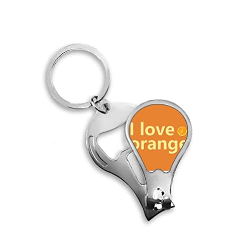 I Love Fruit Orange Art Deco Fashion Fingernagel Clipper Cutter Opener Keychain Schere