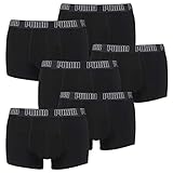 PUMA 6 er Pack Short Boxer Boxershorts Men Pant Unterwäsche kurz 100000884, Farbe:001 - Black, Bekleidungsgröße:L