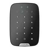 AJAX KeyPad Plus Bedienfeld mit Kabellose Touch-Tastatur (RFID, Bluetooth, DESFire, schwarz)