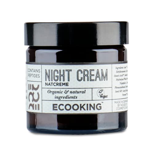 Ecooking Night Cream 50ml with Collagen for Face – Anti Aging Face Cream with Natural Ingredients – Reduces Fine Lines & Wrinkles – Rejuvenating Collagen Cream for Smooth