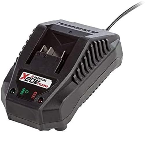 Parkside Akku 20V 2,0Ah Lithium-Ionen Batterie PAP 20 A1 Ladezustandandanzeige Ersatzakku für Parkside Geräte Werkzeuge mit Ladekabel 21,5 Volt 2,4A Ladegerät PLG 20 A1 (Ladegerät)