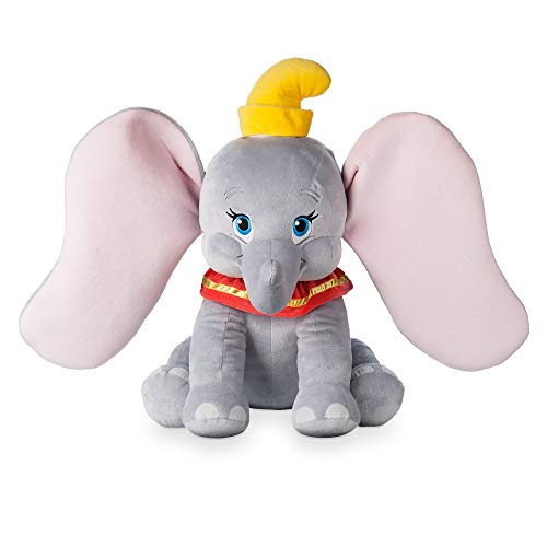 Disney Store Offizielles großes Kuscheltier Dumbo, 45 cm, Klassische Figur als Kuscheltier, Babyelefant mit plastisch geformten Ohren, Stickereien und weicher Oberfläche