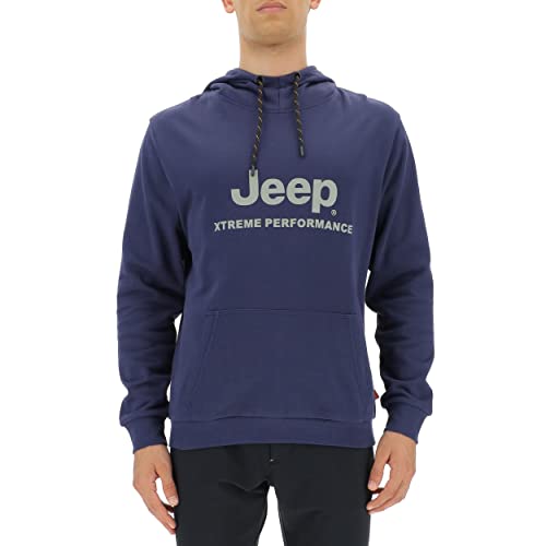 Jeep O102626-K882 XP Man Hooded Sweatshirt Xtreme Performance Print JX22A Deep Blue/Natural Gr L