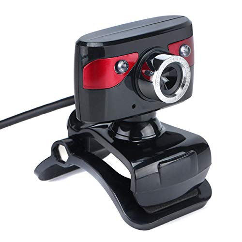 Yolispa USB-Webcam mit Mikrofon Computer Web-Cam 12-Megapixel-Desktop-PC-Webkamera mit LED-Lichtern