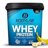 Bodylab24 Whey Protein Eiweißpulver | 2kg | Banane | hochwertiges Proteinpulver, Low Carb Eiweiß-Shake für Muskelaufbau und Fitness