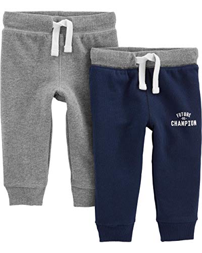 Simple Joys by Carter's infant-and-toddler-pants, Charcoal Gray, Navy, 2T, 2er-Pack