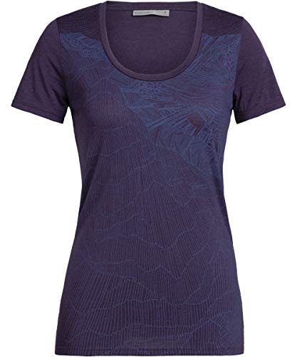 Icebreaker Tech Lite Short Sleeve Scoop Shirt - Glacial Retreat - Women - Merino T-Shirt