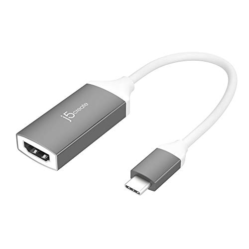 j5create USB Typ-C zu HDMI Adapter- 3840 x 2160 @ 60Hz | HDMI 1.4 4K @ 30 Hz zu 4K @ 60 Hz | Adapter Kompatibel mit MacBook, Chromebook, Tablet oder PC