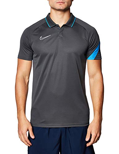 Nike Herren M NK Dry ACD20 Polo Shirt, Anthracite/Photo Blue/White, M