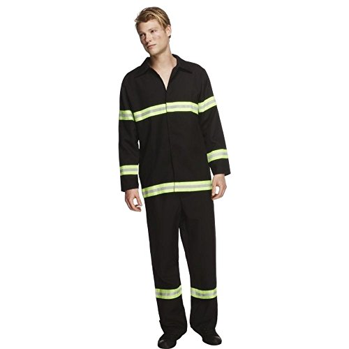 Fever, Herren Feuerwehrmann Kostüm, Jacke und Hose, Größe: M, 37693