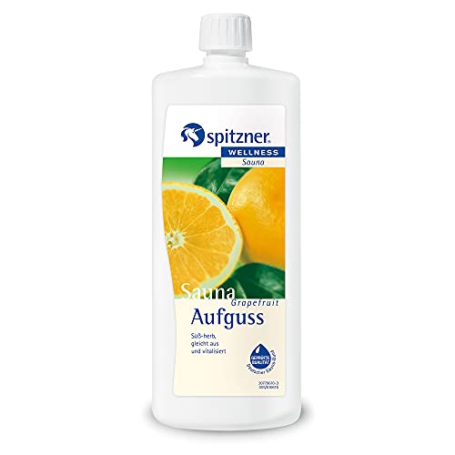 spitzner Saunaaufguss Grapefruit süß-herb 1000 ml – Wellness Sauna Aufguss Konzentrat mit frischem Grapefruit Saunaduft, Vitalisierend, naturreines Saunaöl