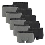 PUMA Herren Shortboxer Unterhosen Trunks 100000884 10er Pack, Wäschegröße:M, Artikel:-008 Dark Grey Melange/Black