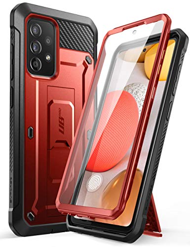 SupCase Outdoor Hülle für Samsung Galaxy A52/A52s 5G Handyhülle Bumper Case 360 Grad Schutzhülle Cover [Unicorn Beetle Pro] mit Integriertem Displayschutz (Rot)