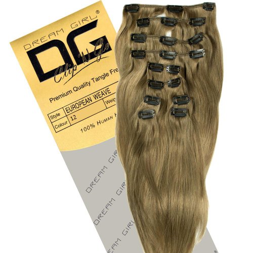 Dreamgirl 18 inch Colour 12 Clip On Hair Extensions