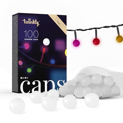 Twinkly MiniCaps - 100 Silikonkappen in Glühbirnenform als Zubehör für Twinkly Smart LED Lights