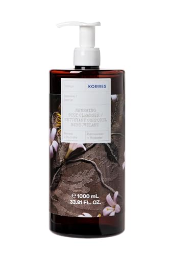 KORRES JASMINE Revitalisierendes Duschgel in XXL Größe, mit leckeren Duft von zartem Jasmin, Jumbo Size, vegan, 1l