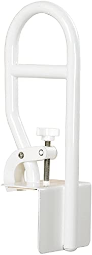 Homecraft Sturdy Bath Tub Grab Bar, Clamp On Rail for Bathtub, Elderly Living Assist Tool for Shower or Bath, At Home Bathroom Safety Attachment Handle for Obese, Disabled, Injured, or Post-Op