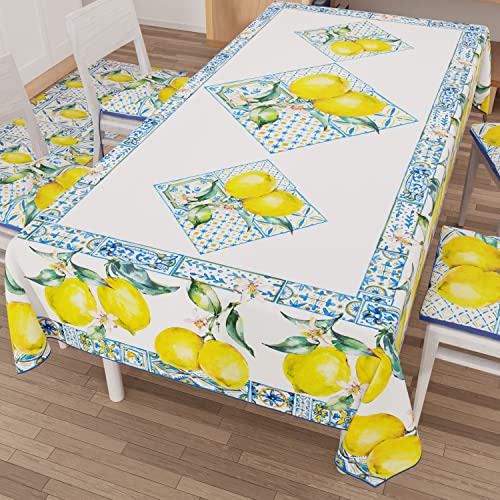 PETTI Artigiani Italiani - Tischdecke für Küche, Design Vietri 01 x 24, Sitzer (140 x 450 cm), 100 % Made in Italy