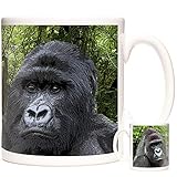 Gorilla Tasse mit Aufschrift "Keep Calm Love Gorillas", personalisierbar, tolles Geburtstagsgeschenk, Schimpansengeschenk, freches Affengeschenk