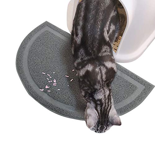 Pawise Katzenstreu Matte, Bodenschutzmatte für Katzentoiletten, Teppiche, leicht zu reinigen, waschbar, 24 x14