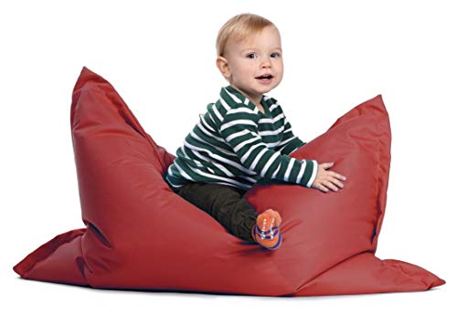 sunnypillow S Sitzsack, Outdoor & Indoor 100 x 70 cm mit 60L Styropor Füllung Sessel für Kinder & Erwachsene Sitzkissen Sofa Beanbag viele Farben und Größen zur Auswahl Rot