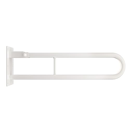 Aquabad® klappbarer Stahl Wandstützgriff Haltegriff in Weiß, 80 cm