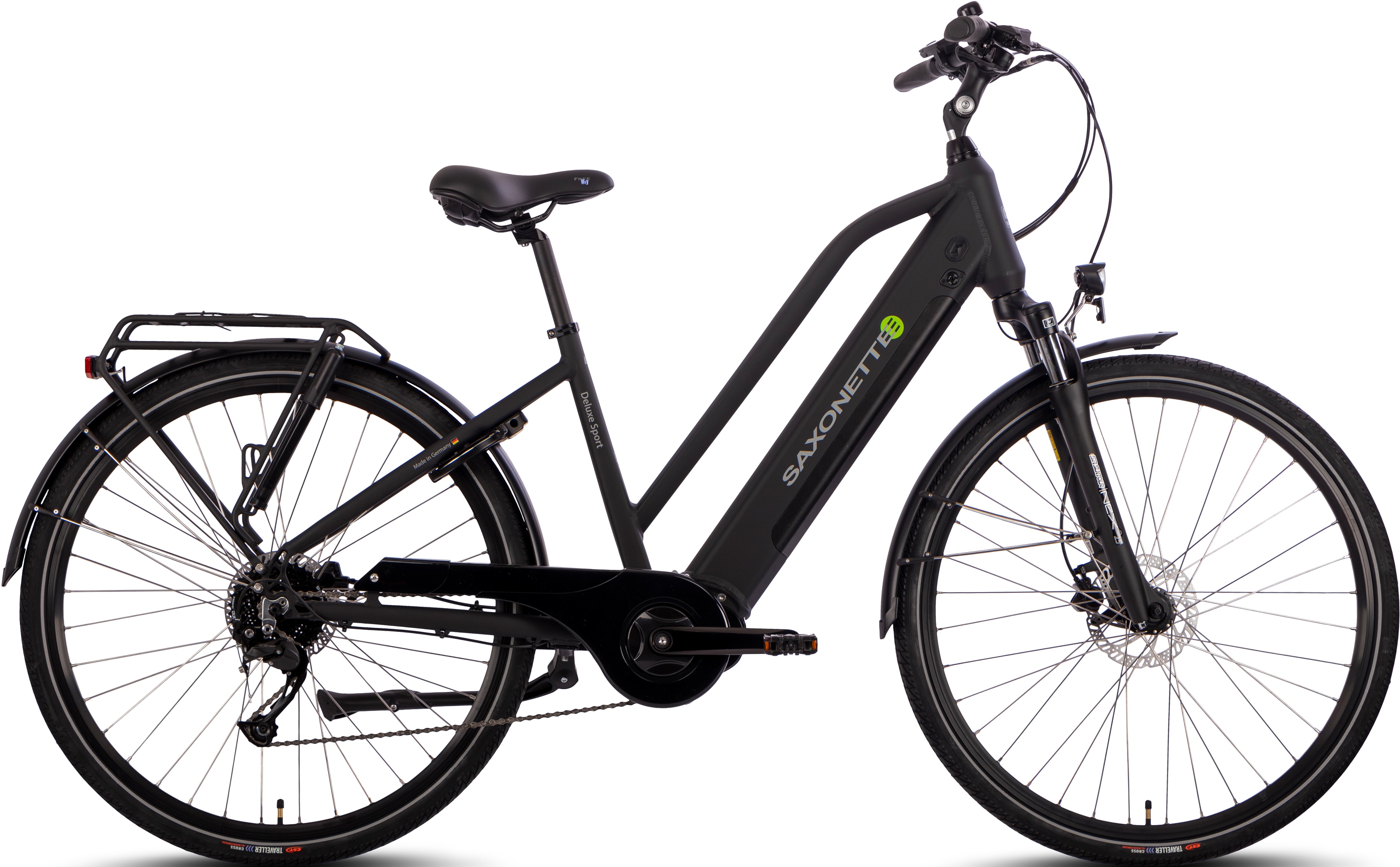 SAXONETTE E-Bike "Deluxe Sport Lady", 9 Gang, Shimano, Alivio, Mittelmotor 250 W