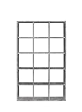 FORTE Mauro Regal 3x5 Fächer, Holzwerkstoff, Betonoptik Lichtgrau, (B*H*T): 107,2 x 176,3 x 32,12cm
