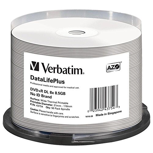 Verbatim 43754 DVD+R Double Layer 8,5GB DVD Rohlinge (50-er Pack)