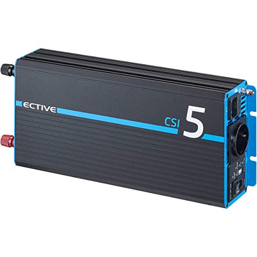 ECTIVE 500W 12V zu 230V Reiner Sinus-Wechselrichter CSI 5 mit Batterie-Ladegerät, NVS- und USV-Funktion