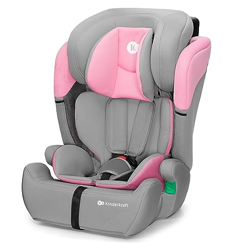 Kinderkraft Kinderautositz COMFORT UP, I-SIZE, Autokindersitz, Autositz, Kindersitz, Gruppe 1/2/3 9-36kg, 5-Punkt-Sicherheitsgurt, Einstellbare Kopfstütze, ECE R44/04, Rosa