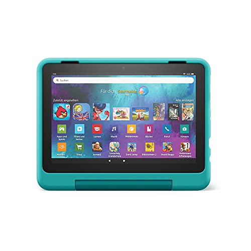 Kindgerechte Hülle von Amazon für das Fire HD 8-Tablet (nur kompatibel mit der 12. Generation, 2022), blaugrün
