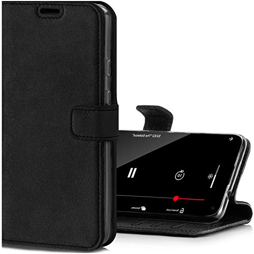 SURAZO Handyhülle für Samsung A21s hülle Premium RFID Echt Lederhülle Schutzhülle mit Standfunktion - Klapphülle Wallet case Handmade in Europa für Samsung Galaxy A21s