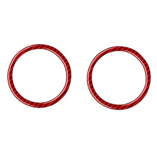 MYVPRO Auto-Styling Zubehör Für Z4 E89 2009-2016 Tür Lautsprecher Horn Abdeckung Dekoration Ring Carbon Faser Auto Innen Dekorative Aufkleber Innenraum Von Autoteilen (Color : Rot)