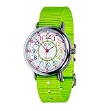 EasyRead time teacher ERW-COL-24 Armbanduhr mit Regenbogen-Zifferblatt, 24 Stunden, lime, 1