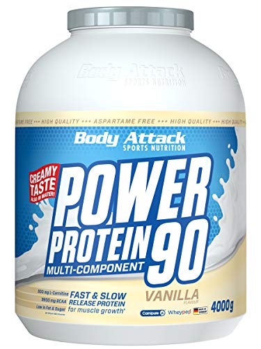 Body Attack Power Protein 90, Vanille, 4kg Dose