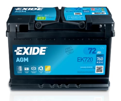 Autobatterie EXIDE 72, Ah 760, A/EN EK720 L 278mm B 175mm H 190mm NEU