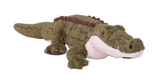 Wild Republic Earthkins Krokodil, Kuscheltier, 38 cm, Plüschtier, Füllung aus recycelten Wasserflaschen, Umweltfreundlich