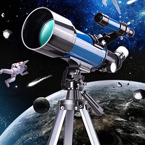 70 mm Apertur, 400 mm AZ-Mount-Astronomie-Teleskop, Refraktor-Teleskop für Kinder, Erwachsene und Anfänger, tragbares Reise-Teleskop, mit Tragetasche und Stativ