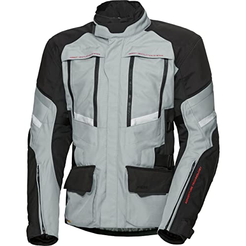 FLM Motorradjacke mit Protektoren Motorrad Jacke Reise Textiljacke 2.0 grau/schwarz XXL, Herren, Enduro/Reiseenduro, Ganzjährig
