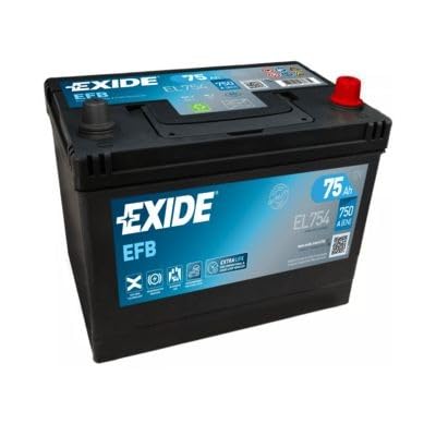 Autobatterie EXIDE 75, Ah 750, A/EN EL754 L 270mm B 173mm H 222mm NEU