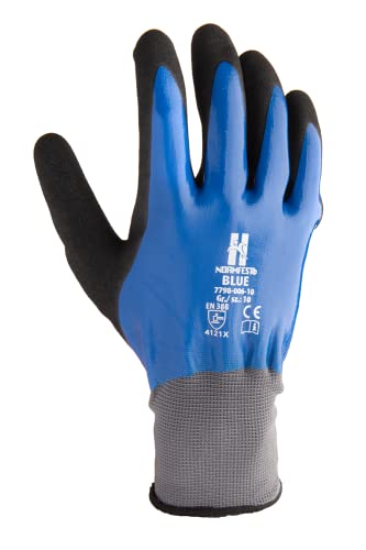 Normfest Nitrilschutzhandschuhe BLUE Arbeitshandschuh für Werkstatt, Hobby und Handwerk 12er Pack (12 Paar) (9)