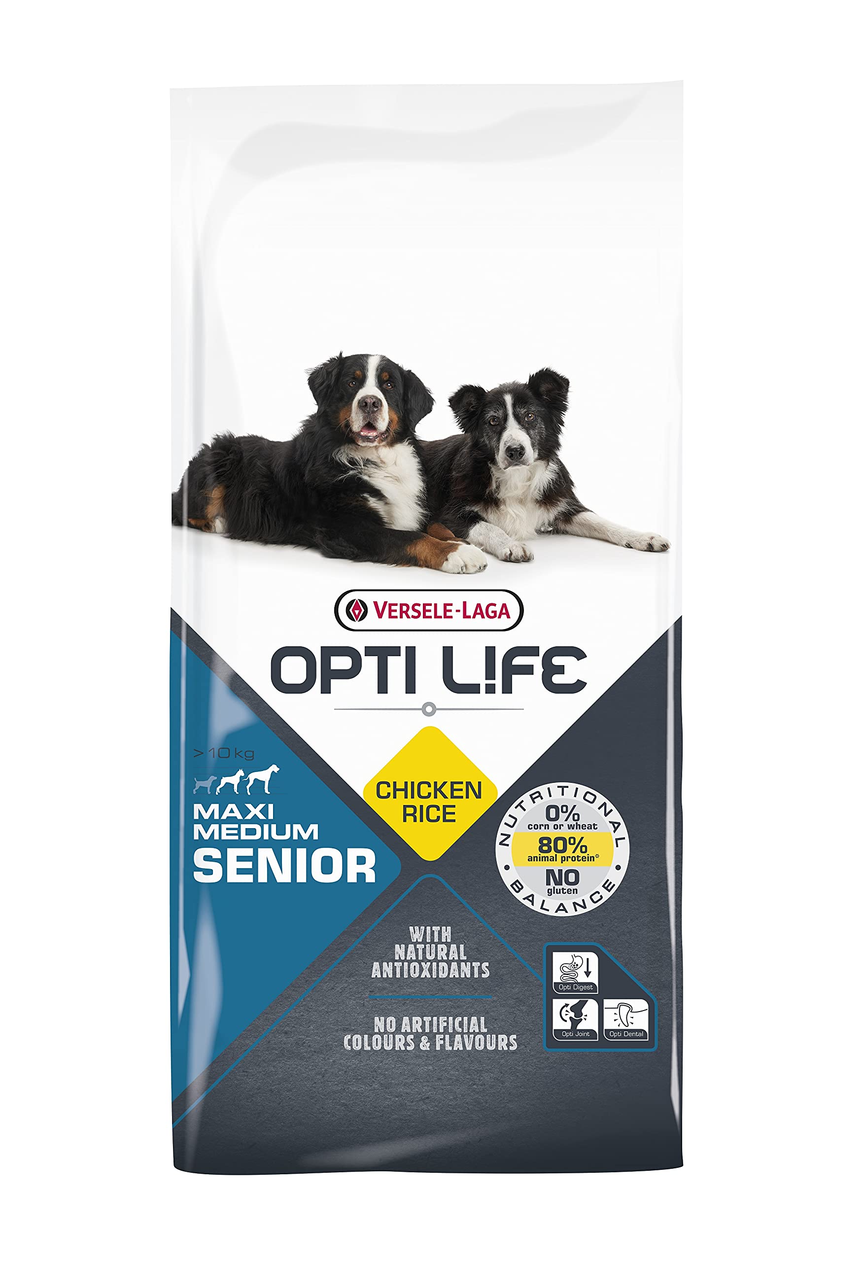 VERSELE-LAGA - Opti Life Senior Medium & Maxi - Trockenfutter für Hunde - Mittelgroße und große Rassen - 12,5kg