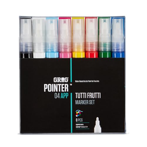 GROG Pointer 04 APP set Tutti Frutti Paint marker set (4, millimeters)