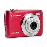 AGFAPHOTO Realishot DC8200 - Kompakte Digitalkamera (18 MP, 2,7"-LCD-Monitor, 8-facher optischer Zoom, Lithium-Akku, 16GB SD-Karte) Rot
