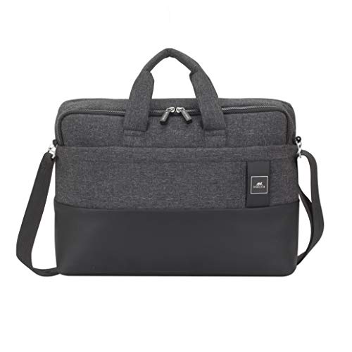 RivaCase® Lantau Notebooktasche Toploader 15, 6", Schwarz meliert für MacBooks und Ultrabooks