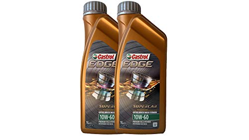 Castrol Edge Supercar 10W-60 2X 1 Liter ACEA A3/B3, A3/B4 API SN/CF Approved for BMW M-Models Koenigsegg Approved VW 501 01/505 00