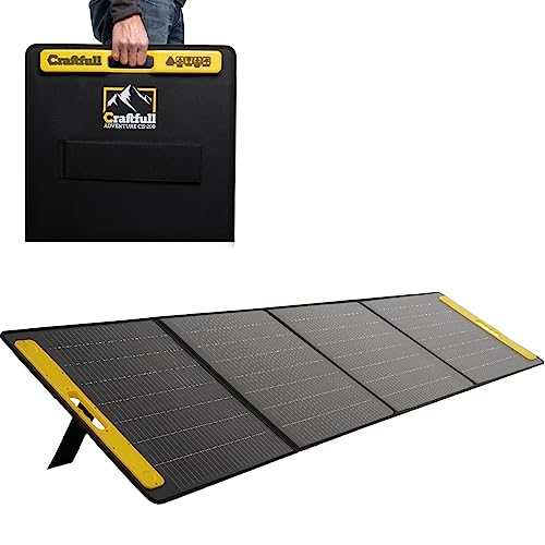 Craftfull Solartasche Adventure - Faltbares Solarmodul - 60-300 Watt - Solarmodul für tragbare Powerstation Adventure - Photovoltaik Solar Ladegerät - Solaranlage mit USB Anschluss (300 Watt)