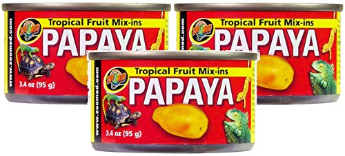 (6 Pack) Zoo Med Tropical Fruit Mix-ins Papaya Reptile Food, 3.4-Ounce