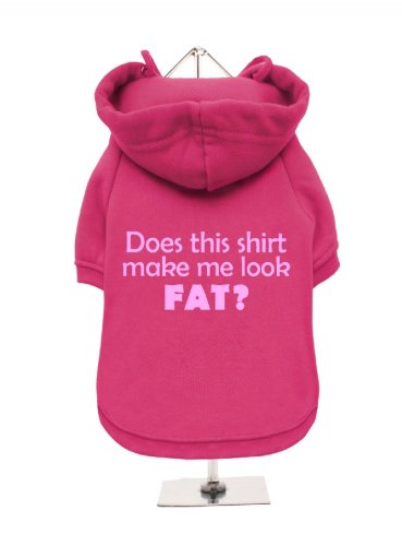 "Dieses Shirt Make Me Look Fat?" UrbanPup Hunde Sweatshirt (Fuchsia/Pink)